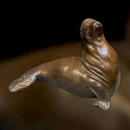 sea lion lion de mer sculpture bronze