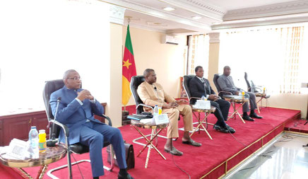 Reunion Minat (ATANGA NJI), Minsanté (MANAOUDA MALACHIE), Mintransports (NGALLE BIBEHHE)  SED (ETOGA GALLAX) avec Gouverneurs de région A Yaoundé Mars 2020