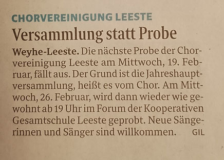 Kreiszeitung vom 17. Feb. 2025