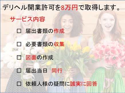 この名古屋デリヘル開業サポートのサービス内容の概要。