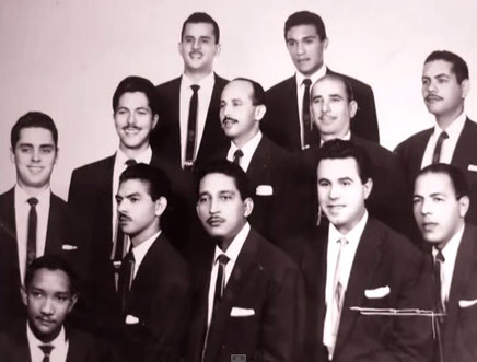Conjunto Casino - Al frente: Rolando Baró, Alberto Díaz, Fernando Álvarez, Roberto Espí y Alberto Ruiz - 1957.