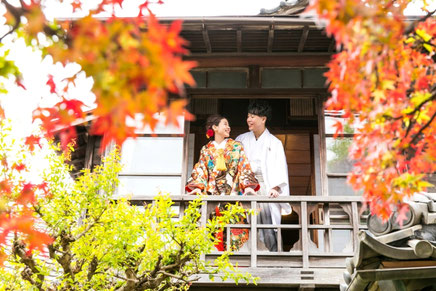 岡田記念館紅葉ロケーションフォト