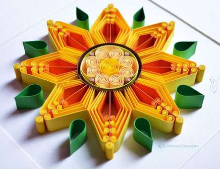 quilling , art, paper art, quilling paper art, sunflower,  quilling art, wedding gift , gift for mom, unigue art quilling wall art, paper,  quilling wall art, artwork, квиллинг, Larissa Zasadna, Лариса Засадная, Квиллинг бумага