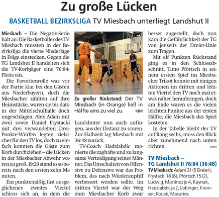 Bericht im Miesbacher Merkur am 29. Januar 2025 - Zum Vergrößern klicken