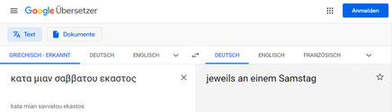 1Kor 16,2, Google Übersetzer, Jesus Auferstehung am Sabbat