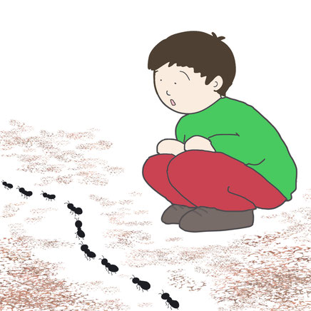 じ～っと観察！