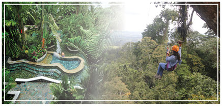 Arenal Combo Tour: Canopy Tour &  Baldi one day pass + Dinner