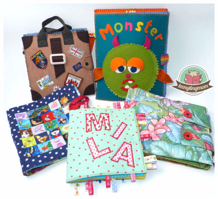 Quiet books Softbook Spielbuch Activity book Babybuch nähen