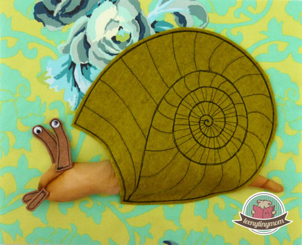 Spielbuch Stoffbuch Käferbuch nähen Schnecke