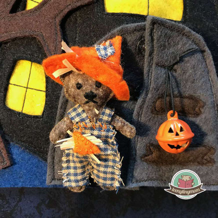 Spielbuch aus Filz, Teddy Halloween,   Schablone Nähanleitung