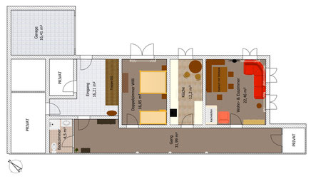Ferienhaus Durstberger - Grundriss Ferienwohnung Susi