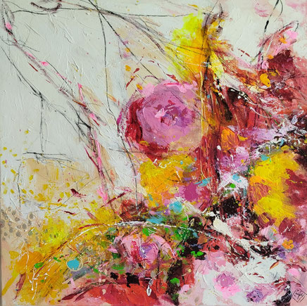 Elisabeth Augendre artiste peintre en Ariège acrylique impressionnisme jardins extraordinaires 28