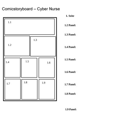 Comic-Storyboard, Comicseite
