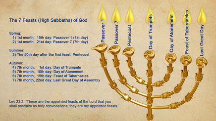 High Feasts bible menorah Sabbaths