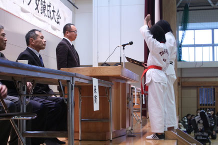 永田あおい選手 選手宣誓(^-^)