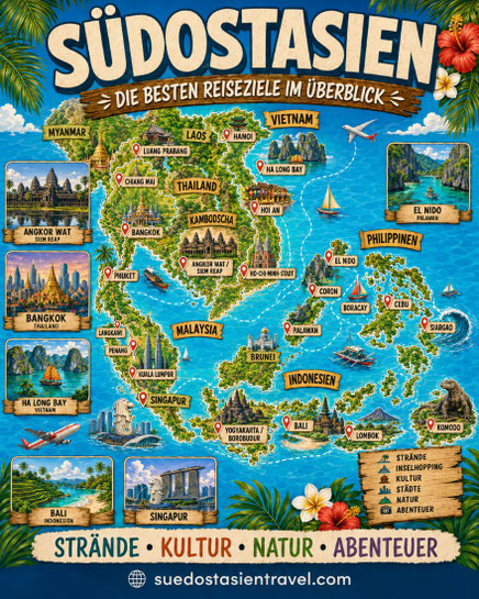 Die besten Reiseziele in Südostasien