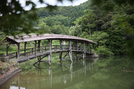 弓削神社の太鼓橋