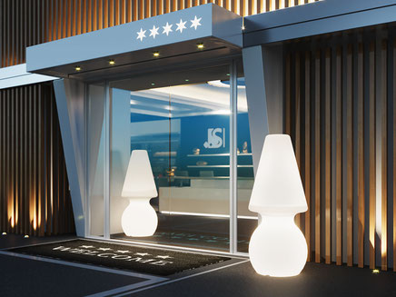 Lyxo stehlampe für hotel mit led licht