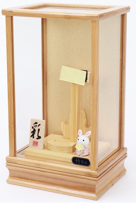 羽子板ケース 竹彩 8号 高さ37cm 四角（1114-08-880）横