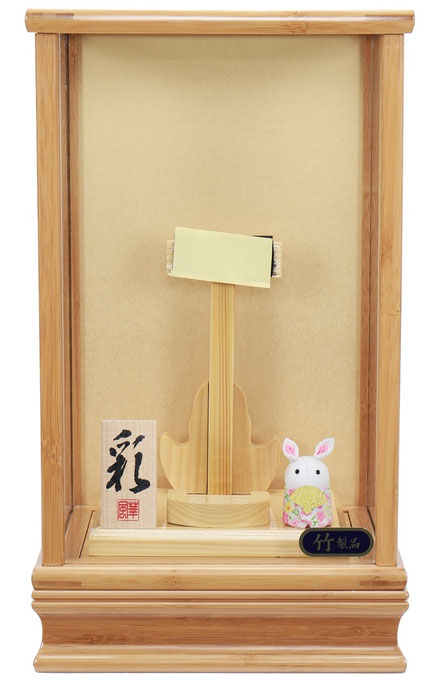 羽子板ケース 竹彩 8号 高さ37cm 四角（1114-08-880）