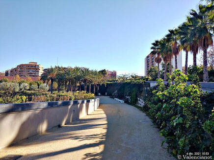 Bajada al Jardín de la Huerta del Parque Central de Valencia