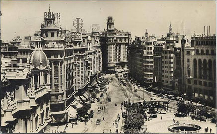 Plaza del Ayuntamiento de Valencia siglo XVIIII.