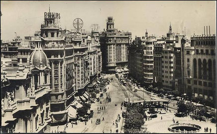 Plaza del Ayuntamiento de Valencia siglo XVIII.