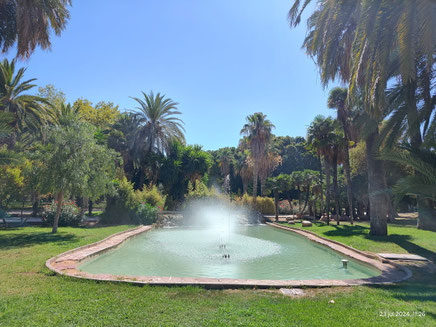 La Alberca Mistral en los Viveros de Valencia es más que una fuente, es un gran estanque.