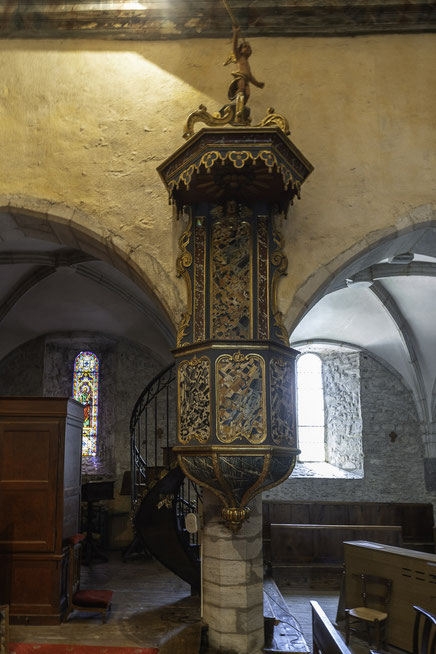 Bild: Die Kanzel der Église Notre-Dame d´Arreau in Arreau