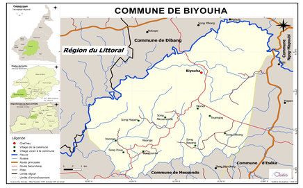 Plan de localisation de la Commune de Biyouha