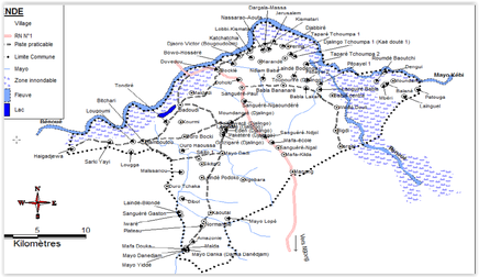 Plan des villages et quartiers de Garoua 3ème