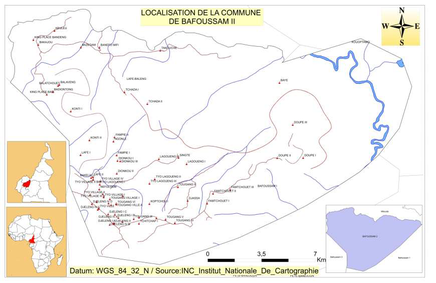 Plan de localisation de la Commune de Bafoussam 2ème