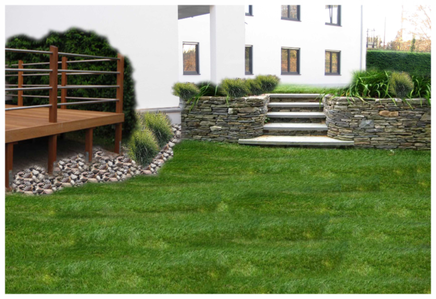 Neubau Privatgarten Vorentwurf