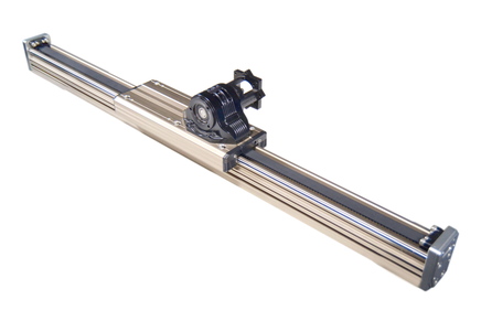 Linear Guide Rail Belt Driven With Motor On Carriage