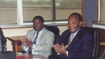 Le DG Tchouta Moussa et André Priso, DGA chérgé des études