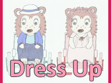Two anthropomorphic hedgehog wheelchair users