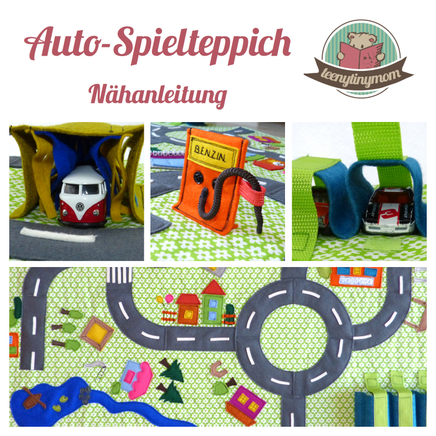 Autoteppich, Spielteppich, Straßenteppich, Nähanleitung, Kleinkind