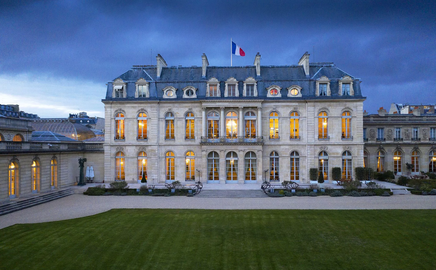 Le palais de l'Elysée à Paris, siège de la Présidence de la république française. 