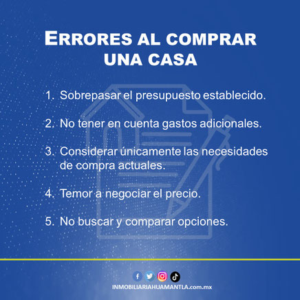 Errores al comprar una casa