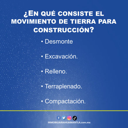 En que consiste el movimiento de tierra para construccion