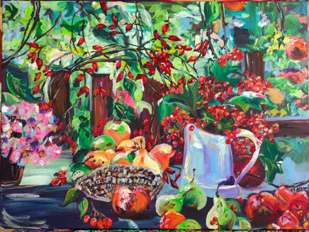 Claire ALLARD, peinture à l'huile, "Profusion"