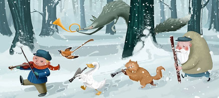 pierre et le loup de prokofiev image dans la forêt