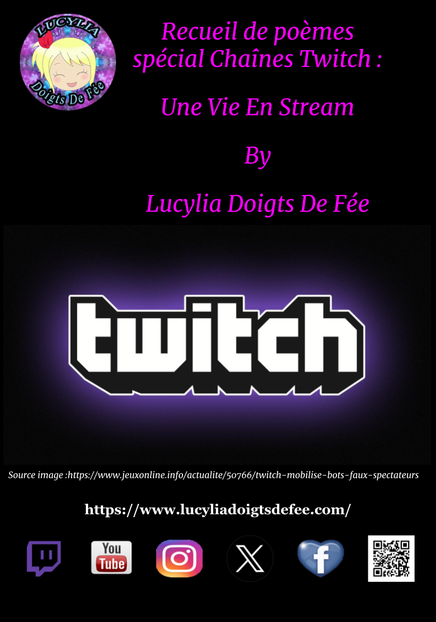 couverture du recueil spécial chaîne twitch, Une Vie En Stream By Lucylia Doigts De Fée