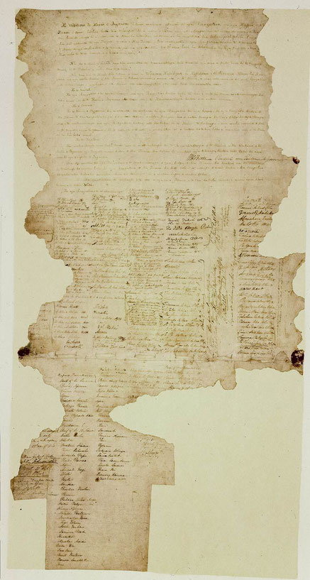 Der Treaty of Waitangi (Quelle: www.archives.govt.nz)