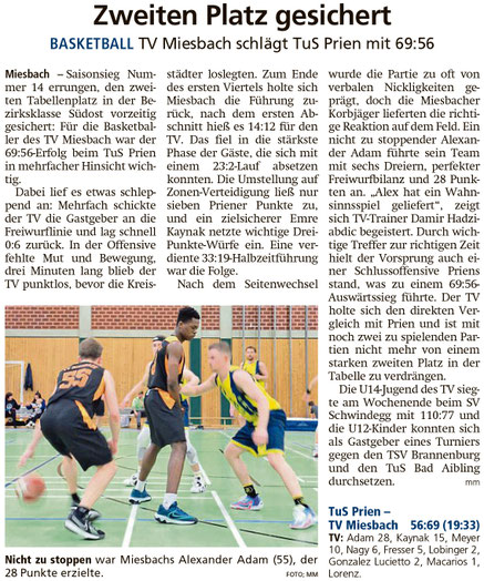 Bericht im Miesbacher Merkur am 20. März 2024 - Zum Vergrößern klicken