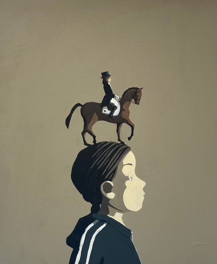 the dressage horse - Acryl auf Leinwand, 60x50cm, 2024 | verkauft