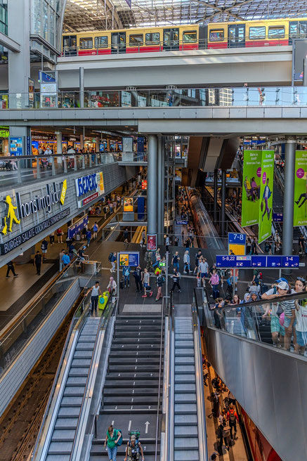 Berlin Hauptbahnhof, Ebenen