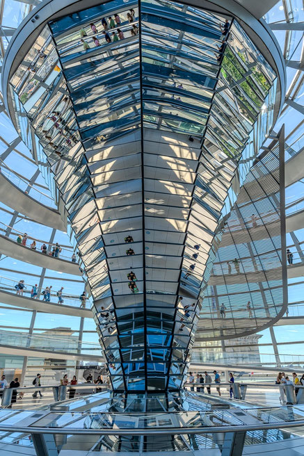 Spiegelsäule, Reichstagskuppel, Berlin