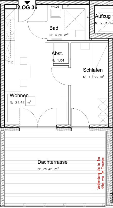 Grundriss Wohnung 36