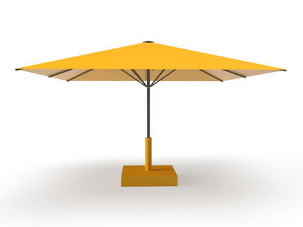 Sonnenschirm für Kindergarten markilux Markisen und KiTa may Sonnenschirm SCHATTELLO ✅ großer Schirm mit Standrahmen und Prallschtz am Schirmständer bei FINK Sonnenschirme Großostheim